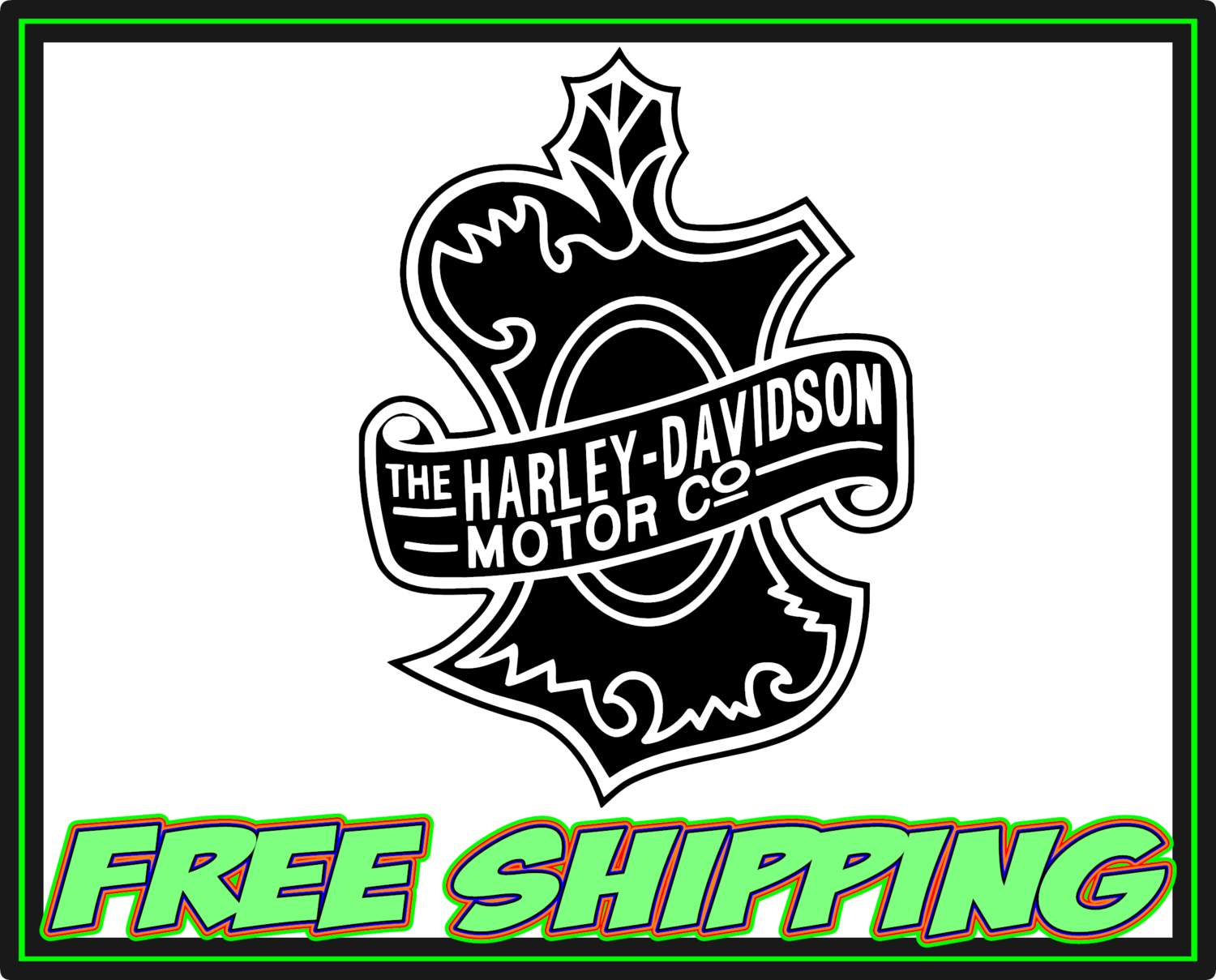 Harley Motor Oak Leaf Logo Premium Vinyl Decal Sticker