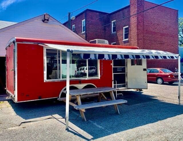 Barbershop Enclosed Trailer Vinyl Wrap
