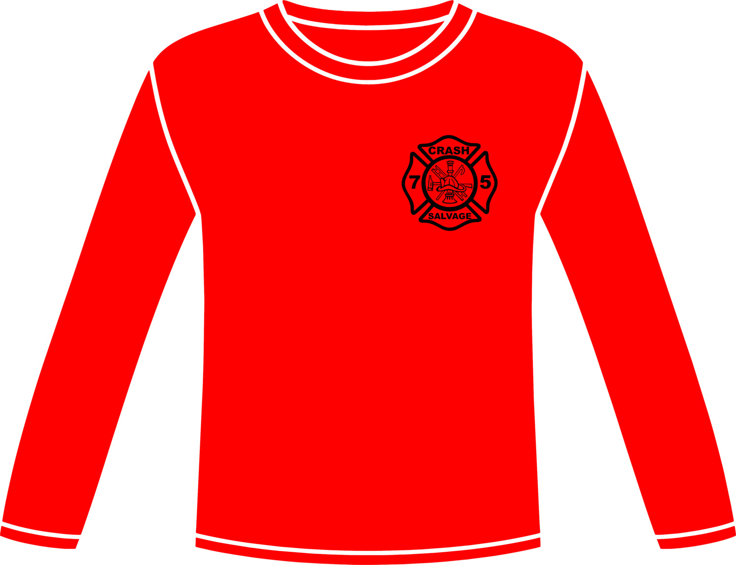 CVN 75 Firefighter Long Sleeve Shirt