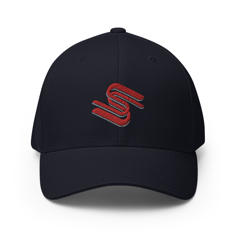Slick Shine Flex Fit Cap, Color: Dark Navy, Size: S/M