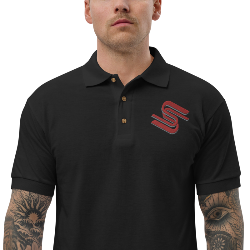 Slick Shine Embroidered Polo Shirt