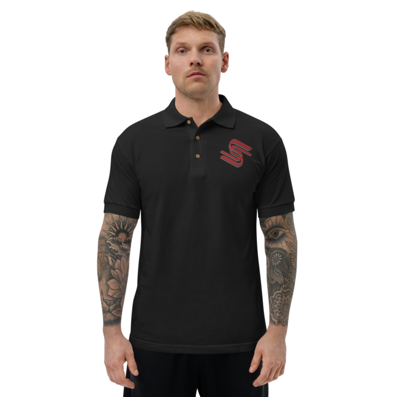Slick Shine Embroidered Polo Shirt