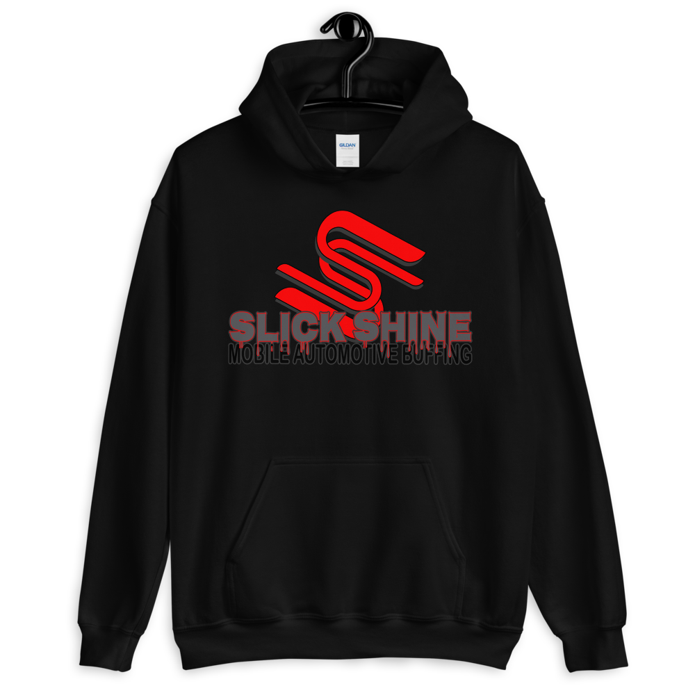 Slick Shine Unisex Hoodie, Color: Black, Size: S