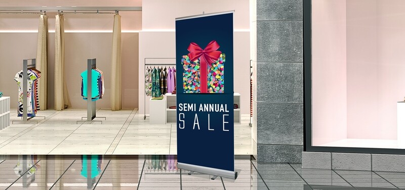 Economy Retractable 78.7"x33.4" Banner Stand, 1-Sided