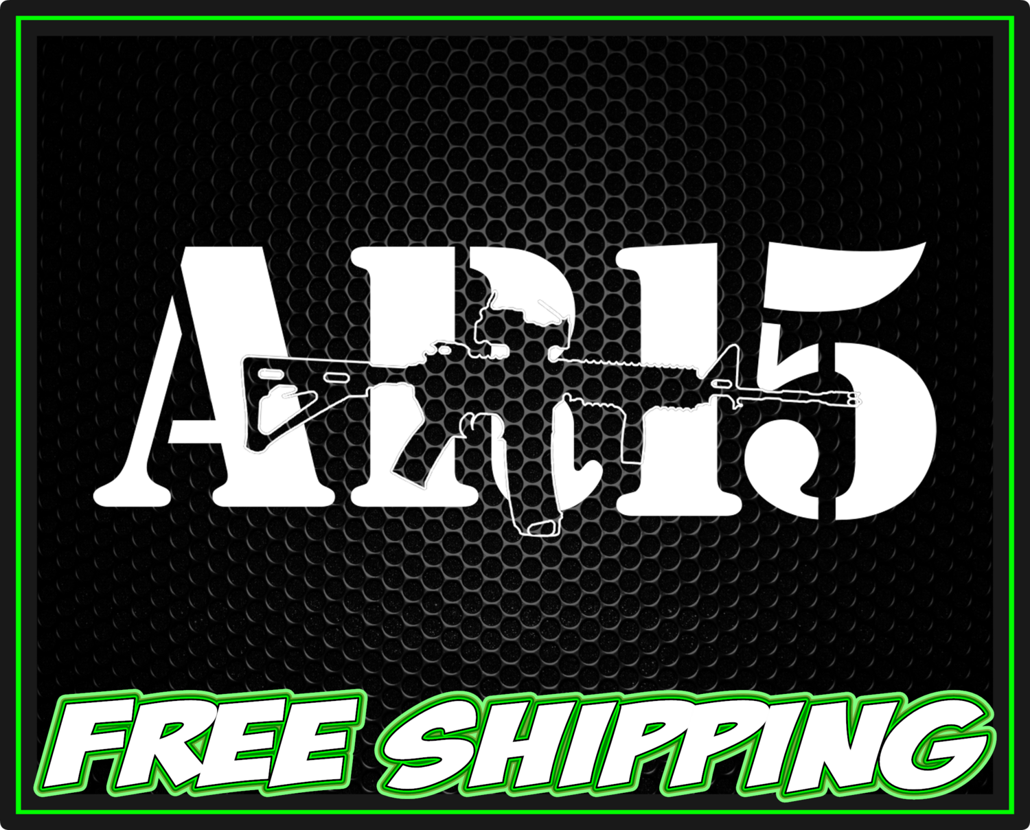 AR-15 Vinyl Decal Sticker - Truck Car Window Slap