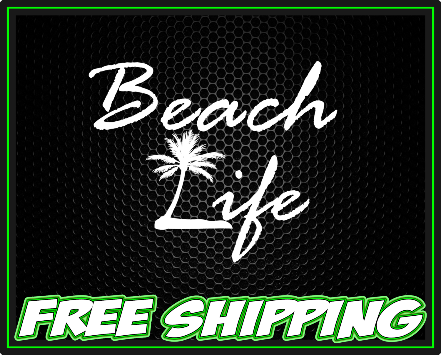 Beach Life Vinyl Decal Sticker - Truck Car Window Slap