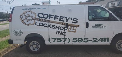 Coffey&#39;s Lockshop Van Graphics Removal Project
