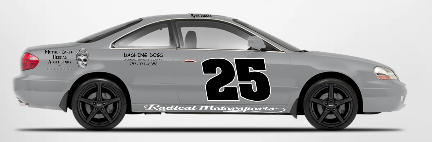 Radical Motorsports - Ryan Vinson Racecar Graphics Project (Acura CL)