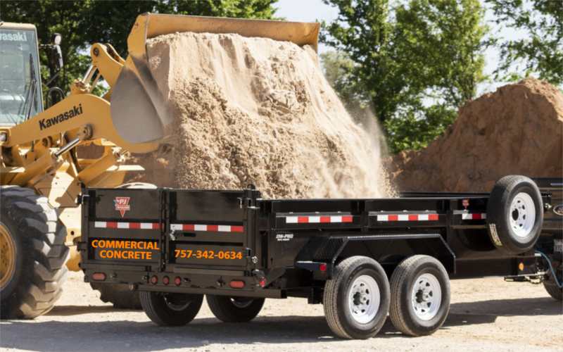 Commercial Concrete Dump Trailer Graphics Package