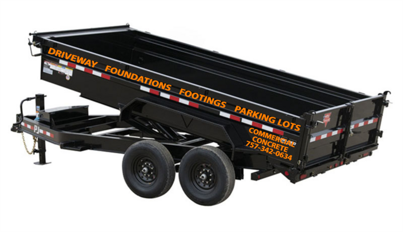 Commercial Concrete Dump Trailer Graphics Package