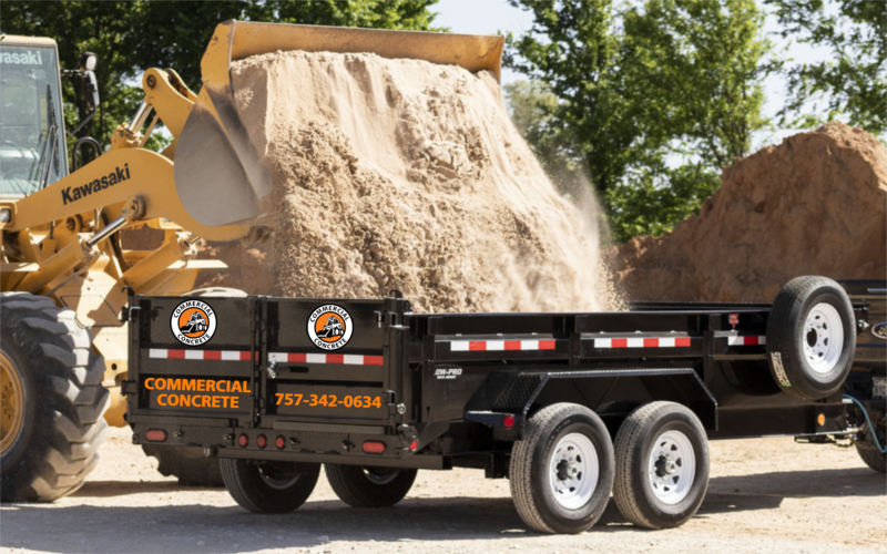 Commercial Concrete Dump Trailer Graphics Package 2