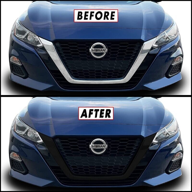 Sentra 8th Gen Chrome Delete - Window Trim and Front Bumper