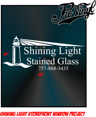 Shining Light Store Front Glass Graphics Project