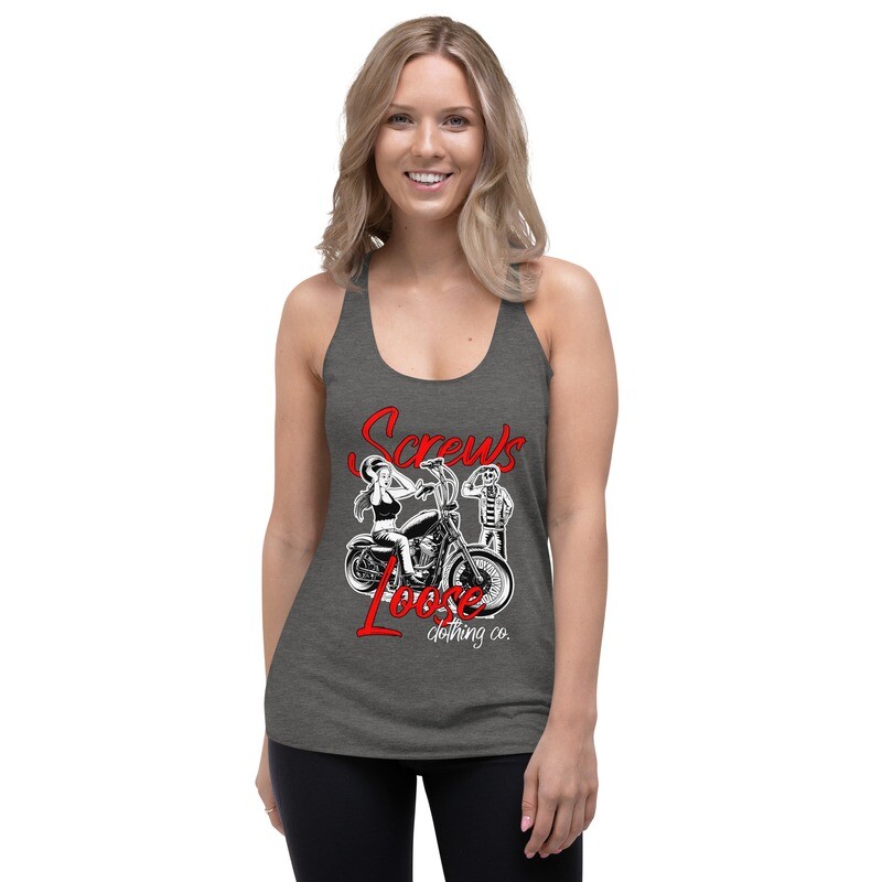 Screw Loose Skully's Girl Racerback Tank