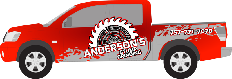 Anderson's Stump Grinding Nissan Titan Vinyl Wrap