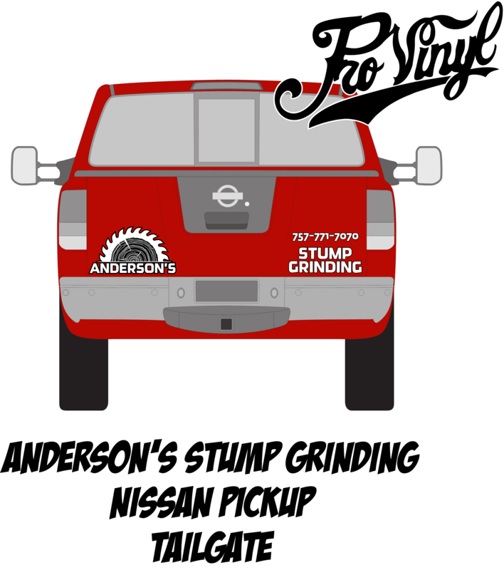 Anderson's Stump Grinding Nissan Titan Vinyl Wrap