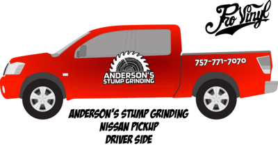Anderson&#39;s Stump Grinding Nissan Titan Vinyl Wrap