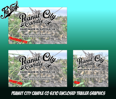 Peanut City Candle Co Trailer Graphics Project
