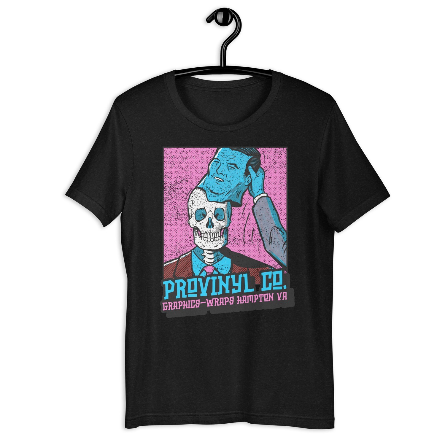 ProVinyl Wrapped Skull Tee, Color: Black Heather, Size: XS