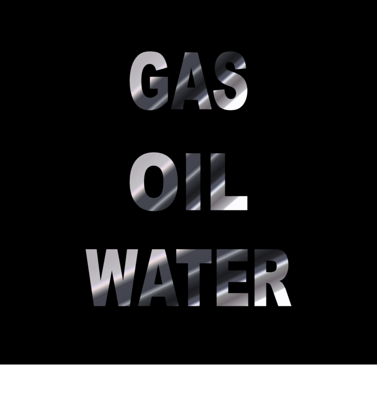 Gas Oil Water Vinyl Decal Set