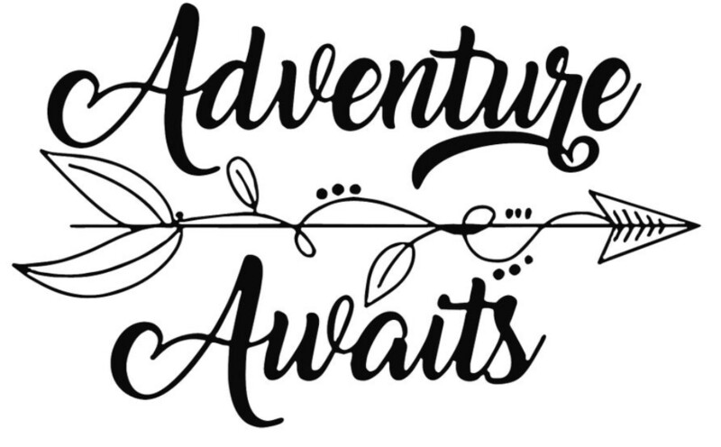 Adventure Awaits Vinyl Window Decal Sticker