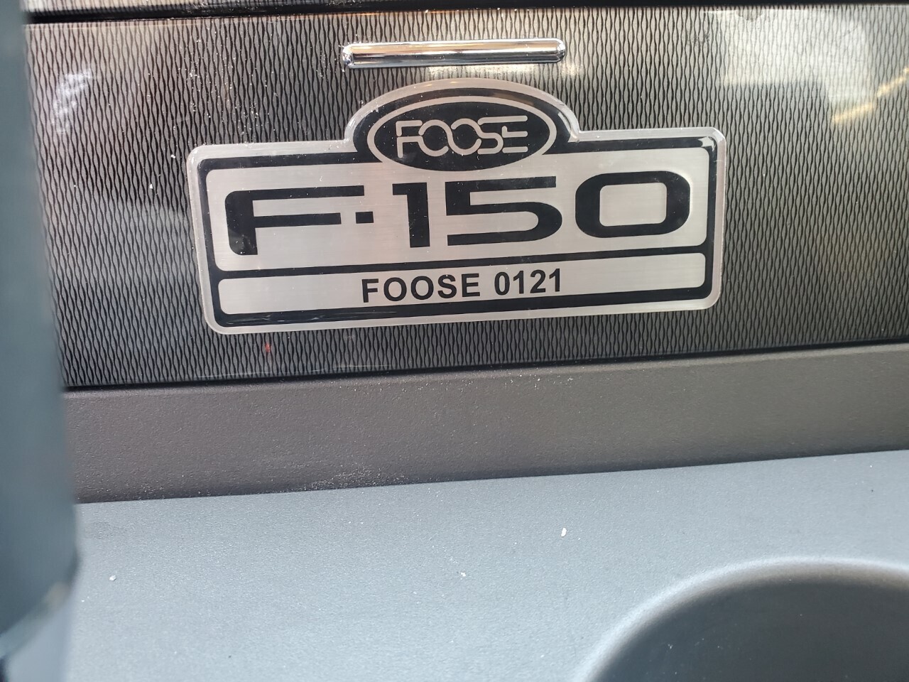 Foose F-150 Black on Aluminum/Chrome Background Premium Vinyl Decal Sticker