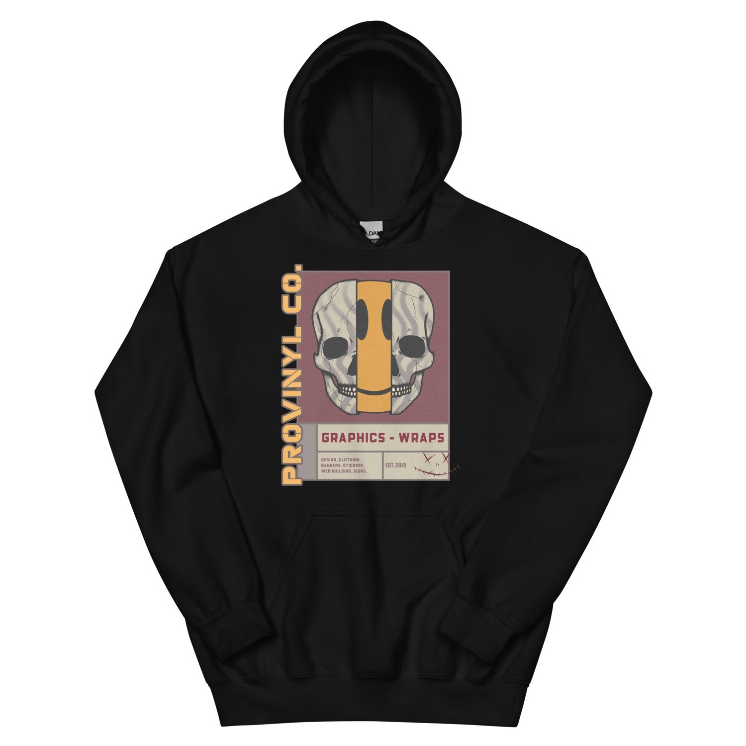 ProVinyl Co. Unisex Hoodie, Color: Black, Size: S