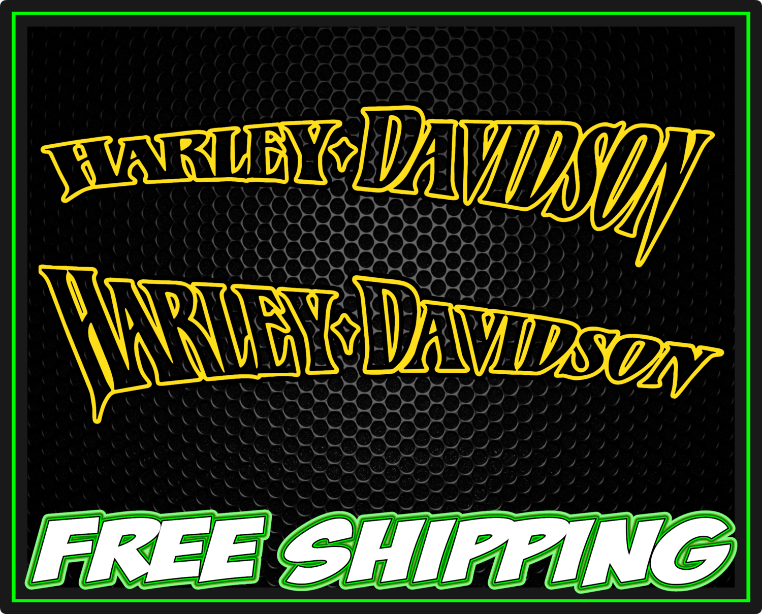 Harley Davidson Tapered Logo Set Premium Vinyl Decal