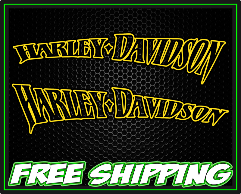 Harley Davidson Tapered Logo Set Premium Vinyl Decal