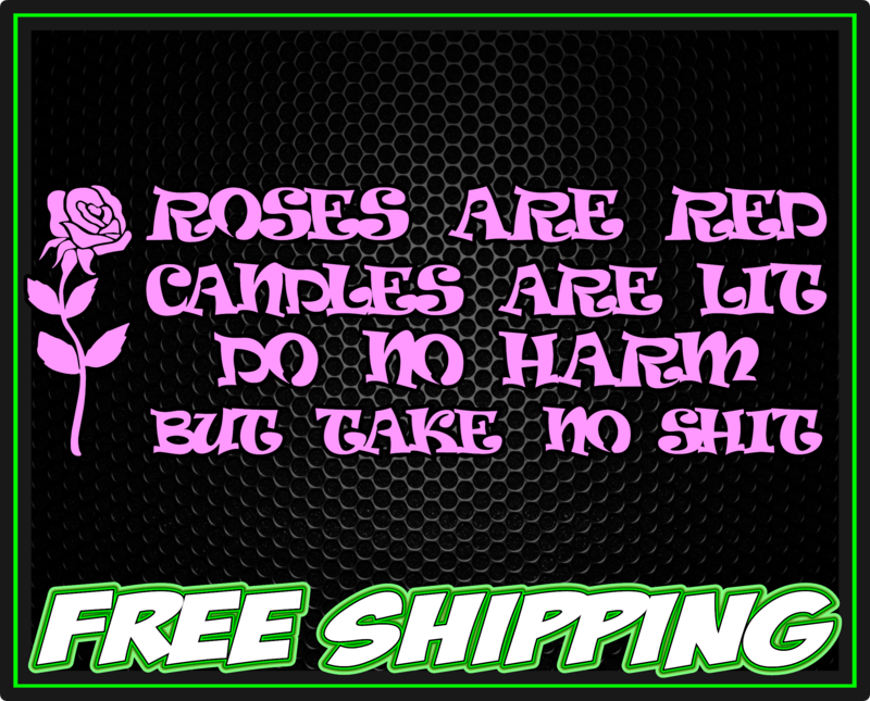 Roses Are Red Poem Premium Vinyl Decal