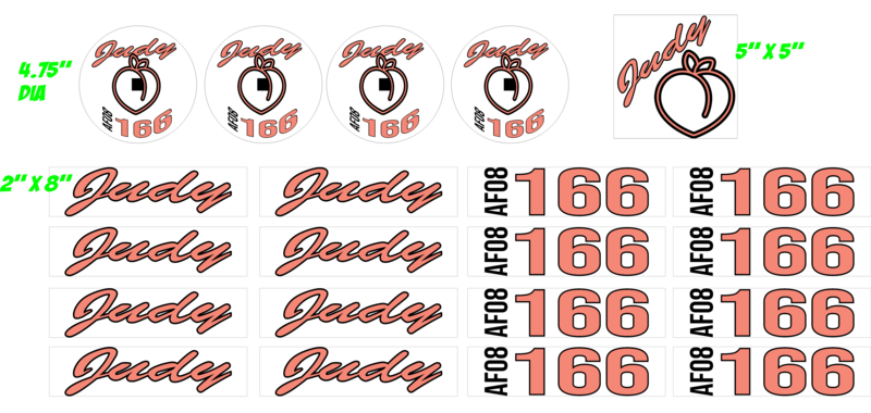Big Booty Judy F22 Decal Set
