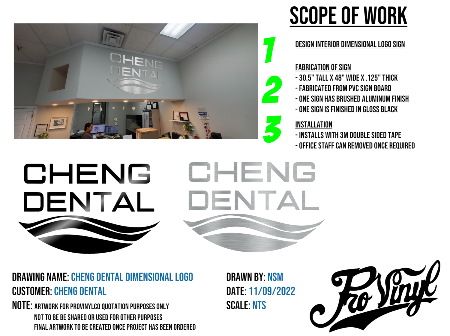 Cheng Dental Dimensional Letter/Logo Signs