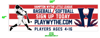 Wythe Little League Registration Banner