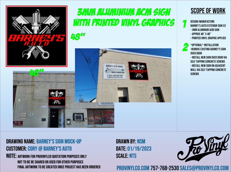 Barney&#39;s Auto Sign Project