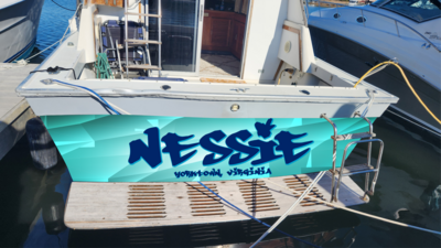 Nessie Boat Transom Wrap Project