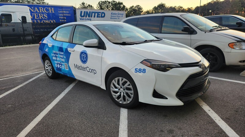 MasterCorp Toyota Corolla Partial Wrap Project