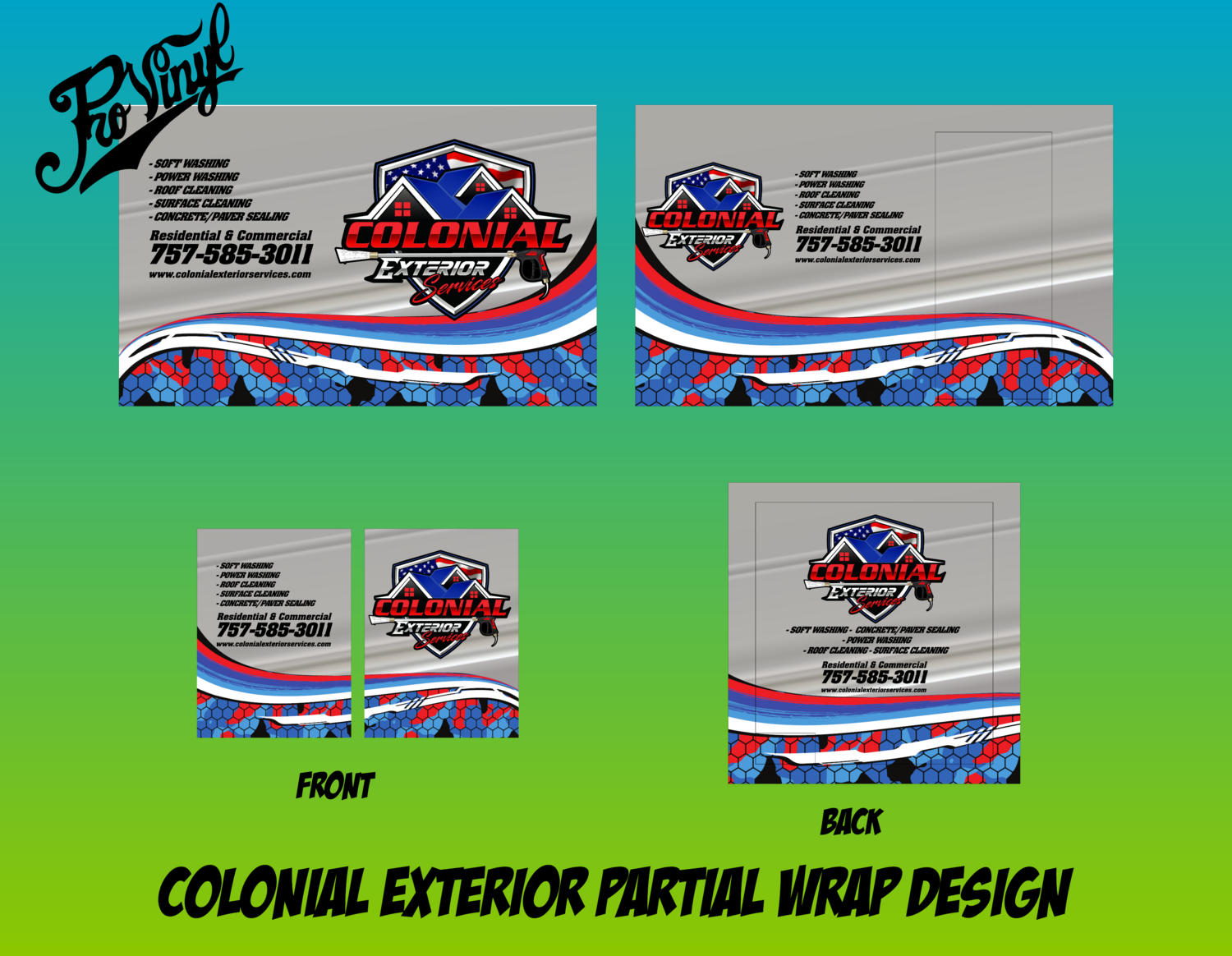 Colonial Exteriors Tailgate Graphics