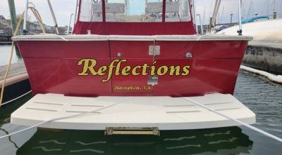 Reflections Boat Transom Name Project
