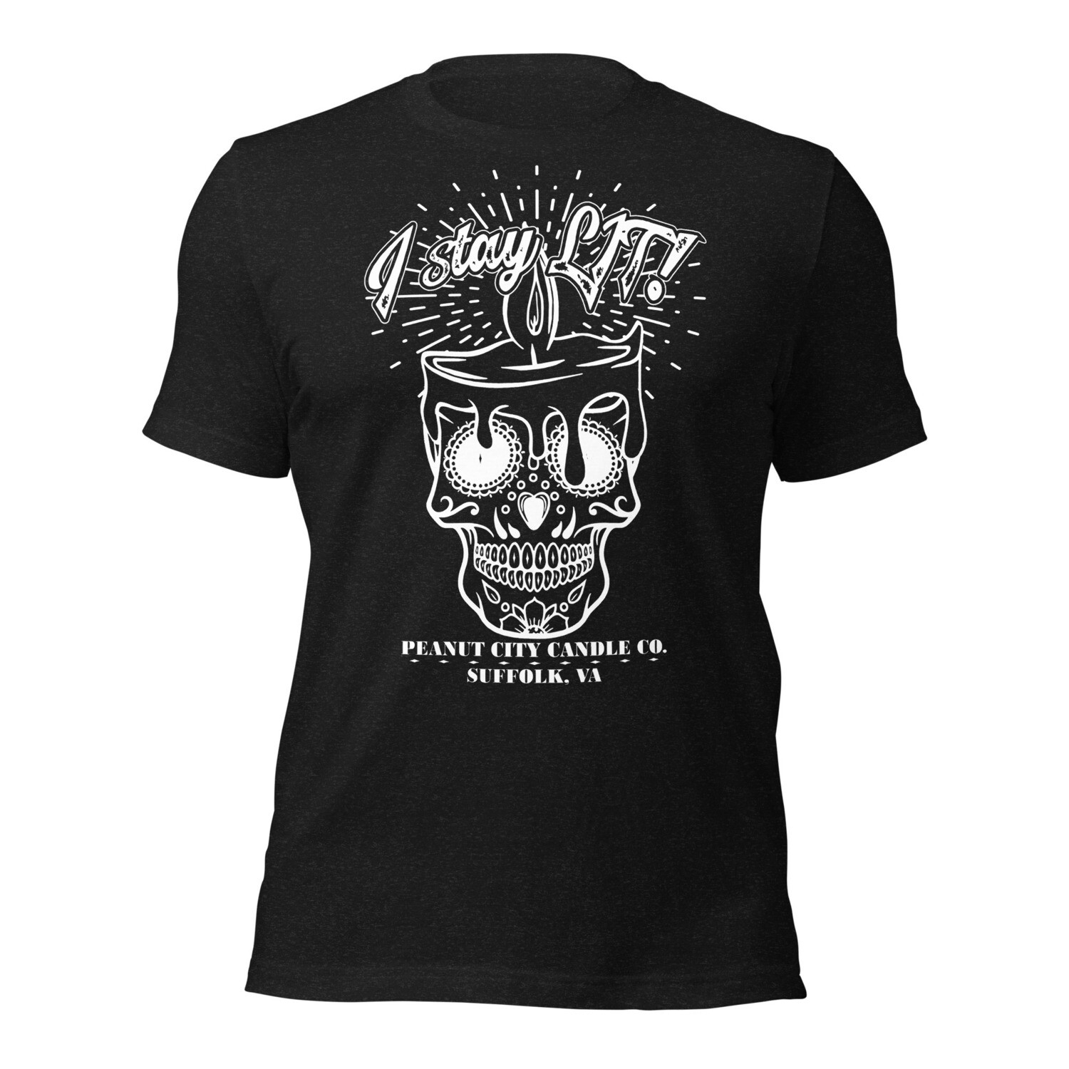 PCCC Tee Front Art, Color: Black Heather, Size: XS