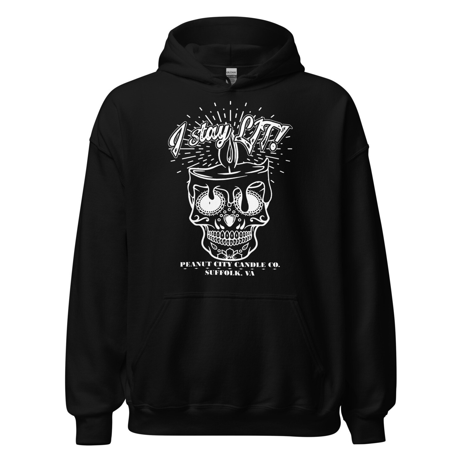 PCCC Hoodie Front Art, Color: Black, Size: S
