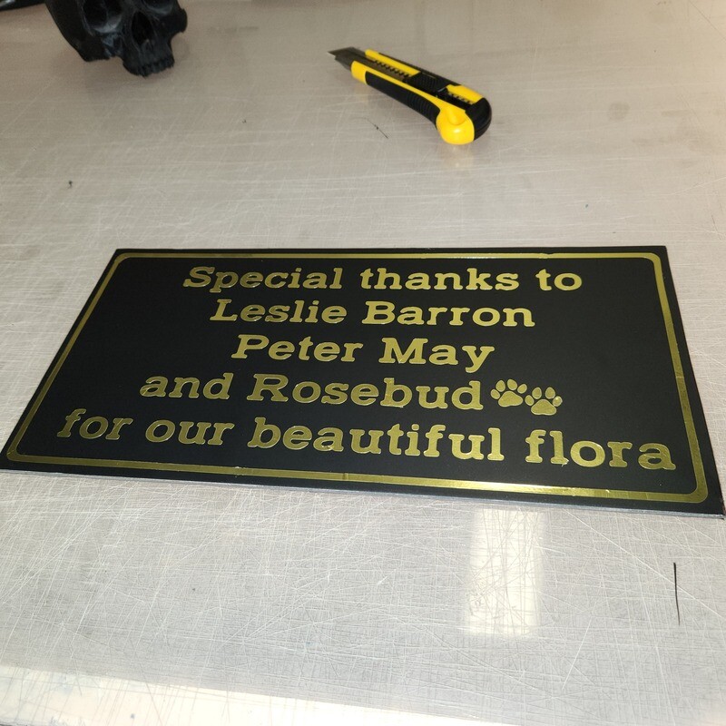 Redletter Lawn Plaque