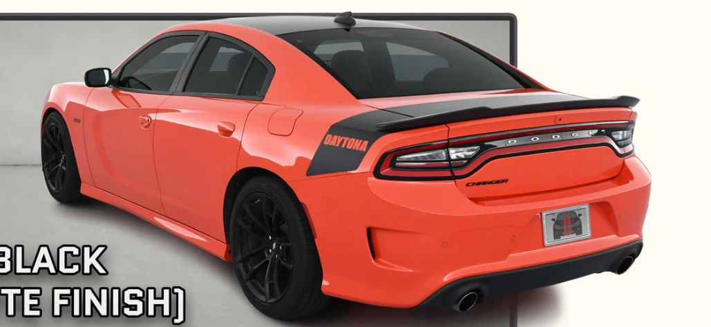 Dodge Charger Daytona Trunk &amp; Quarter Panel Stripe w/ B-pillar Wrap