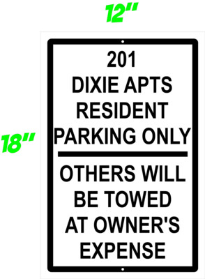 201 DIXIE APARTMENTS SIGN