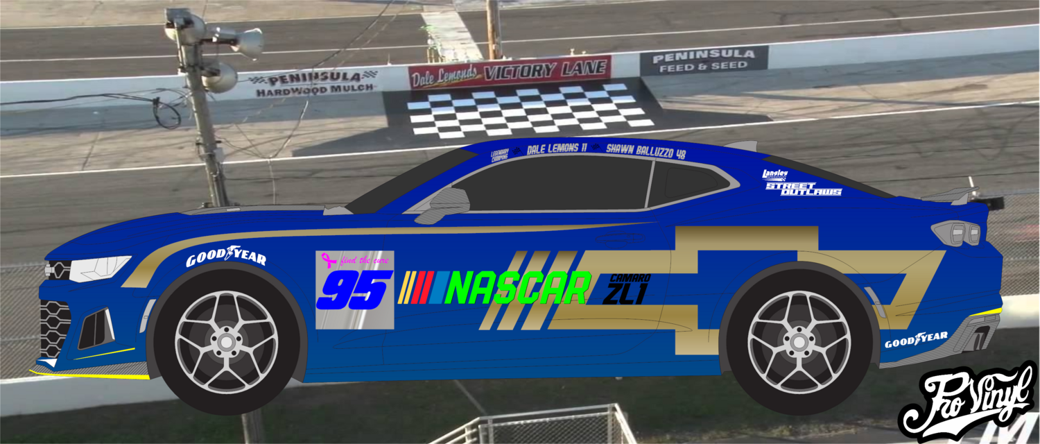 Camaro ZL1 Racecar Nascar Text