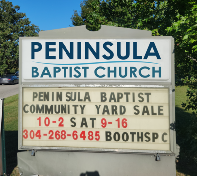 Peninsula Baptist Church Sign Project