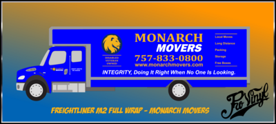 Monarch Movers Freightliner Truck Wrap