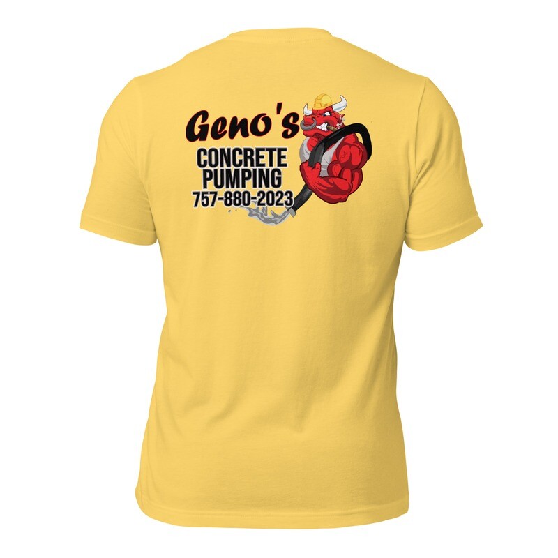 Geno's Pre-shrunk Cotton T-shirt (Front and Back Art)