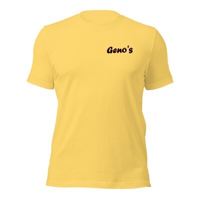 Geno&#39;s Pre-shrunk Cotton T-shirt (Front and Back Art)
