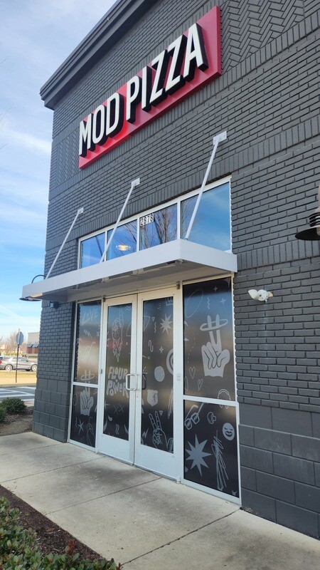 ModPizza Exterior  Window Graphics