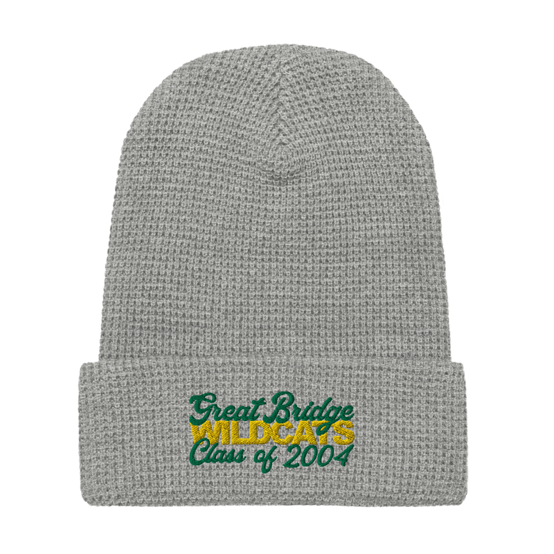 GBHS Wildcats - Green/Gold Embroidered Waffle Beanie | Richardson 146R